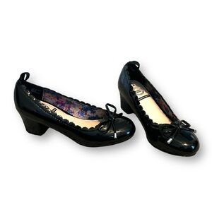 Girls black heel dressy shoes